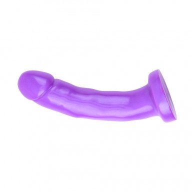 Фиолетовый страпон на черных трусиках Harness and Probe - 16,5 см. фото 4