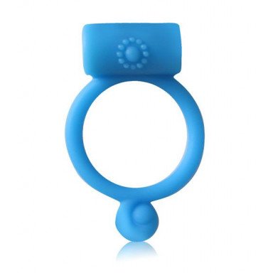 Синее силиконовое кольцо с вибрацией, фото