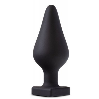 Черная анальная пробка с основанием-сердечком Spank Me Butt Plug - 8,5 см., фото