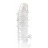 Закрытая прозрачная рельефная насадка Crystal sleeve - 13 см., фото