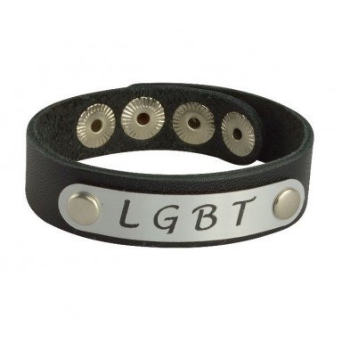 Кожаный браслет LGBT, фото