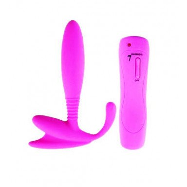 Розовый стимулятор простаты Anal Pleasure 7 Mode Prostate - 12 см., фото