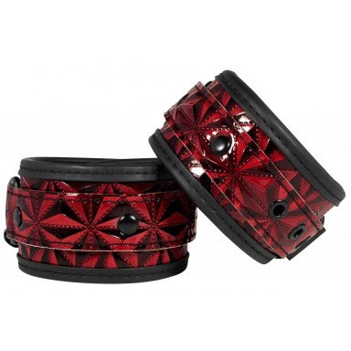 Красно-черные поножи Luxury Ankle Cuffs, фото