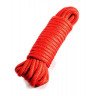 Красная верёвка для бондажа и декоративной вязки - 10 м., фото