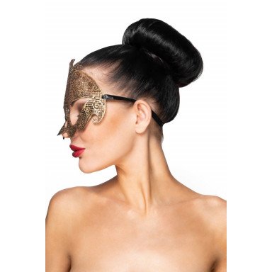 Золотистая карнавальная маска Нави фото 2