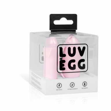 Нежно-розовое виброяйцо LUV EGG с пультом ДУ фото 4