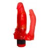 Красный анально-вагинальный вибратор №11 - 15,5 см., фото