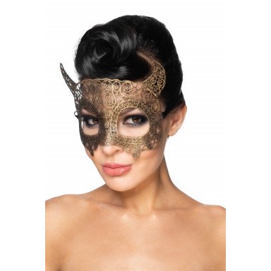 Золотистая карнавальная маска Альнаир, фото