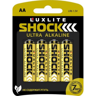 Батарейки Luxlite Shock (GOLD) типа АА - 4 шт., фото