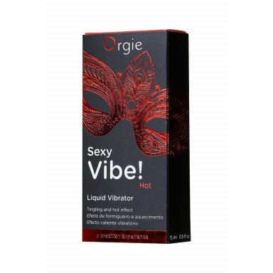 Разогревающий гель для массажа ORGIE Sexy Vibe Hot с эффектом вибрации - 15 мл. фото 5