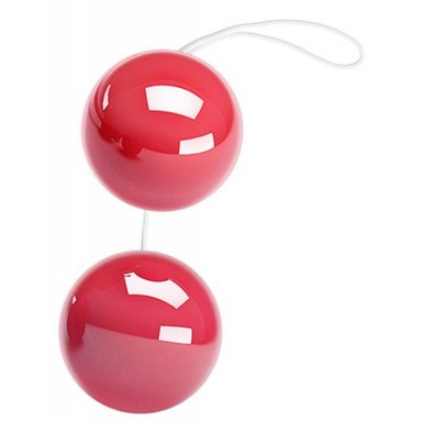 Розовые двойные вагинальные шарики с петелькой, фото