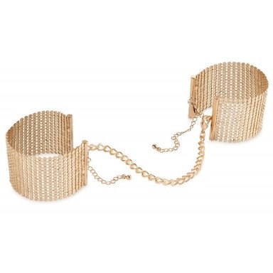 Дизайнерские золотистые наручники Desir Metallique Handcuffs Bijoux, фото