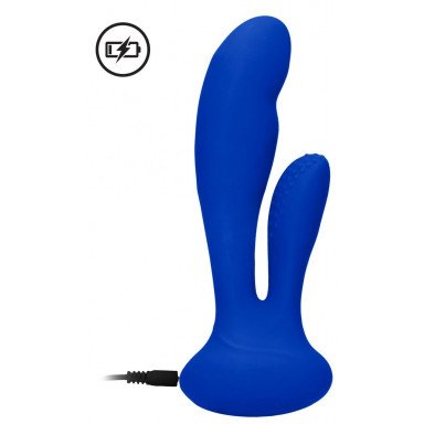 Синий вибратор G-Spot and Clitoral Vibrator Flair - 17,5 см. фото 3