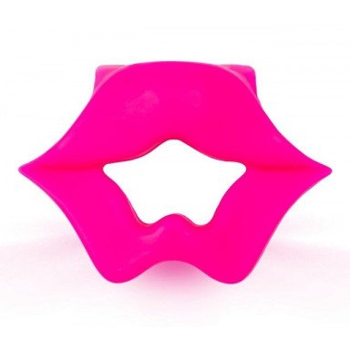 Розовое эрекционное виброкольцо в форме губ, фото