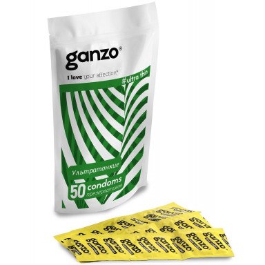 Ультратонкие презервативы Ganzo Ultra thin - 50 шт., фото