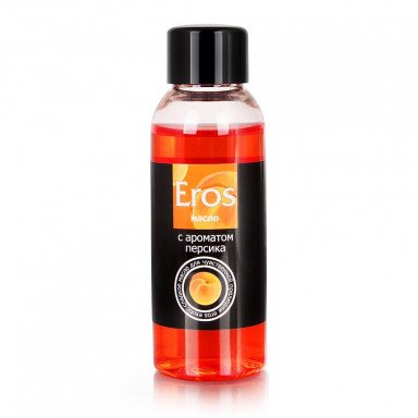 Массажное масло Eros exotic с ароматом персика - 50 мл., фото