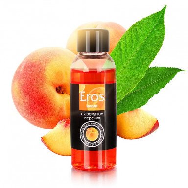 Массажное масло Eros exotic с ароматом персика - 50 мл. фото 3
