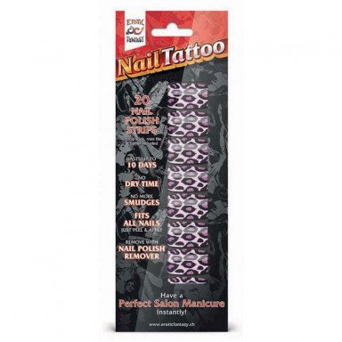 Набор лаковых полосок для ногтей Фиолетовый леопард Nail Foil фото 3