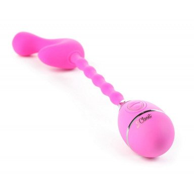 Розовый вибростимулятор на гибкой ручке THE CELINE GRIPPER фото 3