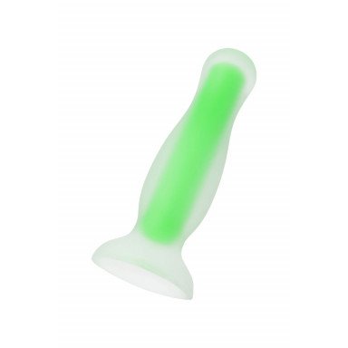 Зеленая, светящаяся в темноте анальная втулка Mortimer Glow - 12,5 см. фото 2