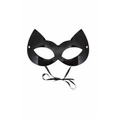 Оригинальная лаковая черная маска Кошка фото 2