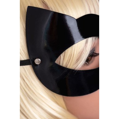 Оригинальная лаковая черная маска Кошка фото 4
