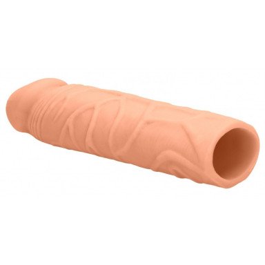 Телесная увеличивающая насадка Penis Extender - 17,5 см. фото 4
