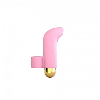 Розовый вибратор на палец Touch Me - 8,6 см. фото 2