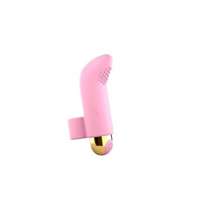 Розовый вибратор на палец Touch Me - 8,6 см. фото 3