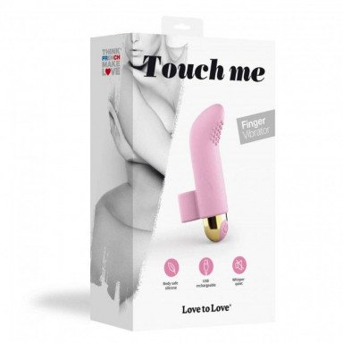 Розовый вибратор на палец Touch Me - 8,6 см. фото 6
