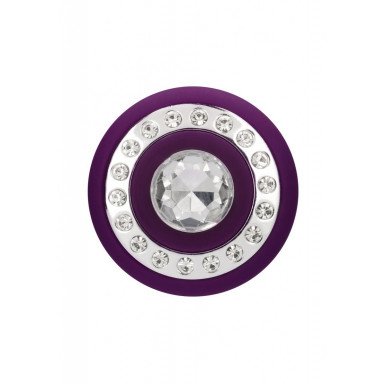 Фиолетовый классический вибромассажер Jewel - 19,5 см. фото 5