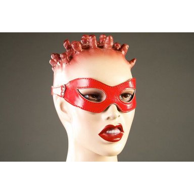 Красная лакированная маска-очки, фото