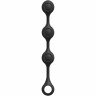 Черные утяжеленные анальные шарики Anal Essentials Weighted Silicone Anal Balls - 34,3 см., фото