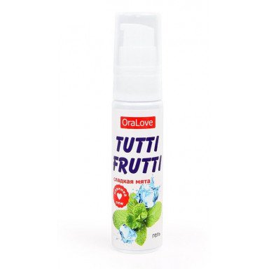 Гель-смазка Tutti-frutti со вкусом сладкой мяты - 30 гр., фото