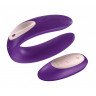 Фиолетовый вибратор для пар Satisfyer Double Plus Remote с пультом ДУ, фото