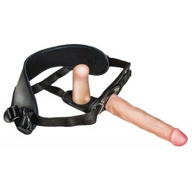 Женский страпон с вагинальной пробкой Woman Strap - 18 см. фото 2
