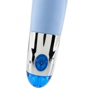 Голубой вибратор Lovely Vibes Elegant - 18,5 см. фото 2