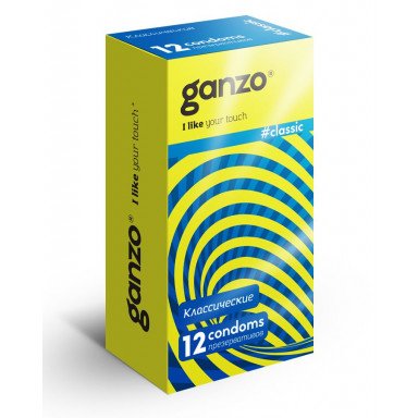 Классические презервативы с обильной смазкой Ganzo Classic - 12 шт., фото