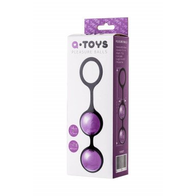 Фиолетово-черные вагинальные шарики TOYFA A-toys фото 3