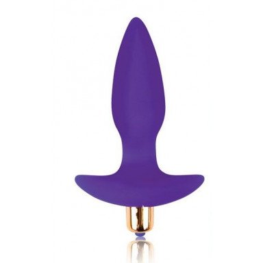 Фиолетовая коническая анальная пробка Sweet Toys - 10,5 см., фото