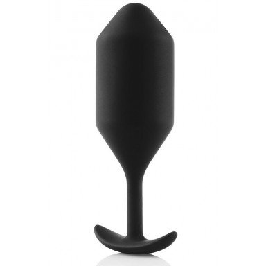 Чёрная пробка для ношения B-vibe Snug Plug 4 - 14 см. фото 5