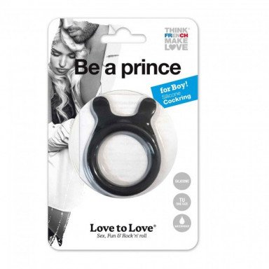 Черное эрекционное кольцо Be a Prince фото 3