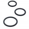 Набор из 3 чёрных эрекционных колец, фото