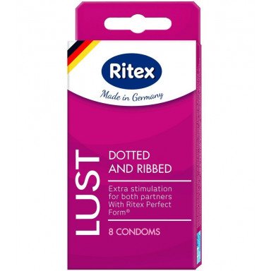 Рифленые презервативы RITEX LUST с пупырышками - 8 шт., фото