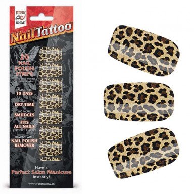 Набор лаковых полосок для ногтей Леопард Nail Foil, фото
