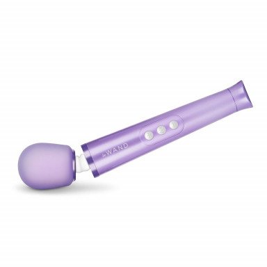 Фиолетовый жезловый мини-вибратор Le Wand c 6 режимами вибрации, фото