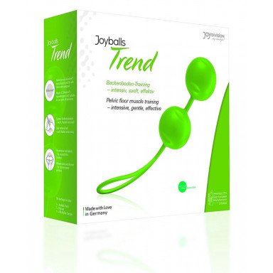 Зелёные вагинальные шарики Joyballs Trend фото 3