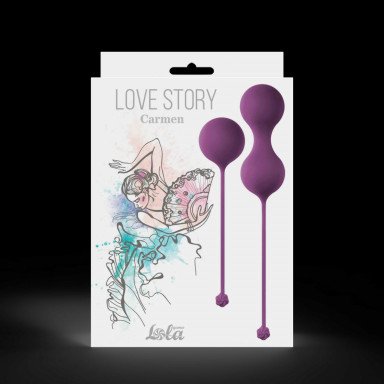 Набор фиолетовых вагинальных шариков Love Story Carmen фото 2
