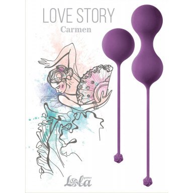 Набор фиолетовых вагинальных шариков Love Story Carmen фото 6
