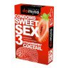 Презервативы для орального секса DOMINO Sweet Sex с ароматом клубничного коктейля - 3 шт., фото